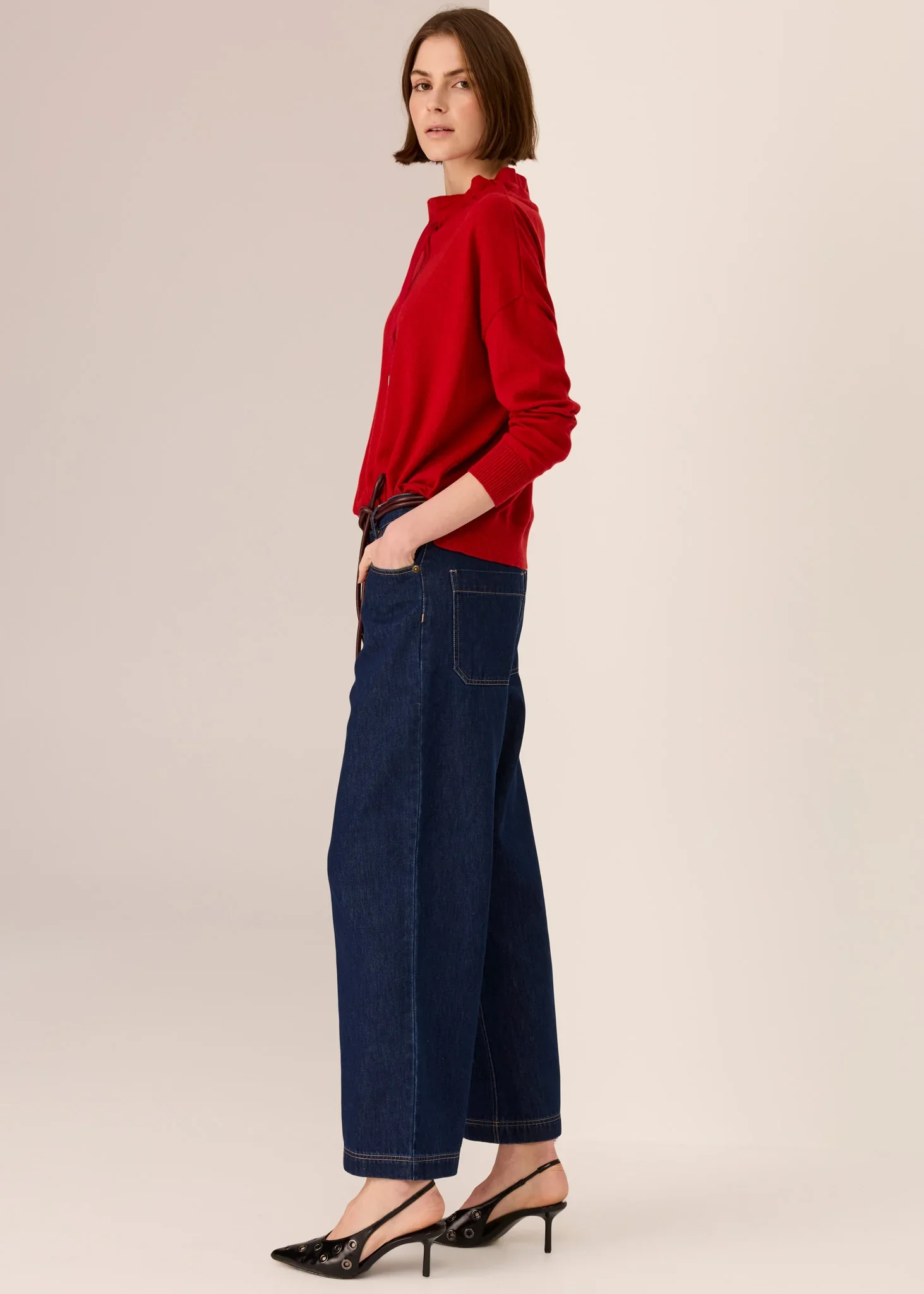 POL Rowan Drawcord Knit Red - Image 2