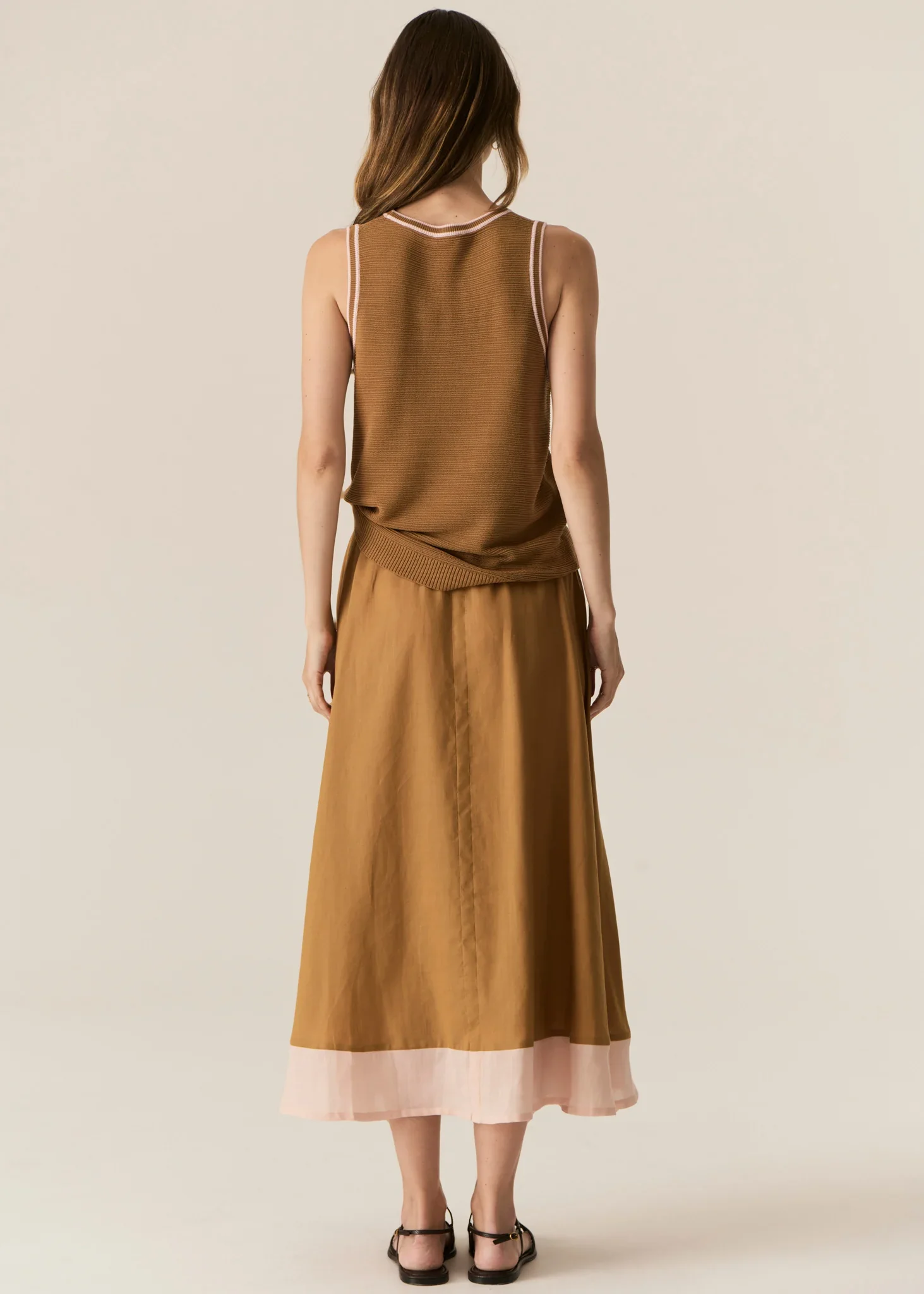 POL Tedd Tank in Ginger/Pink - Image 3