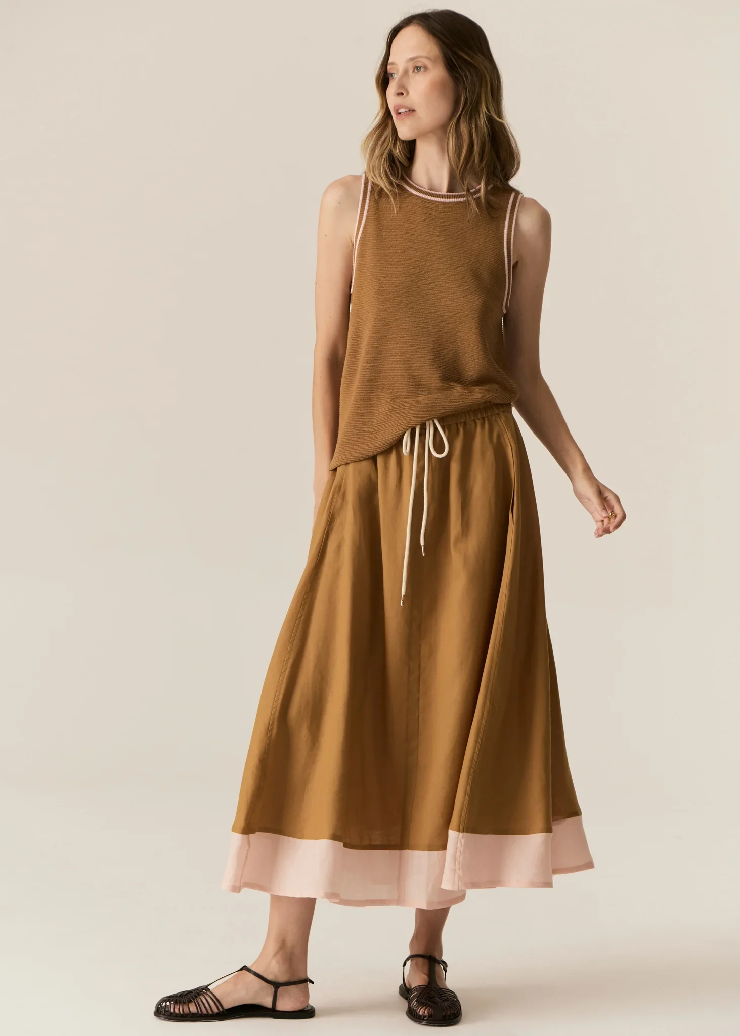 POL Tedd Tank in Ginger/Pink - Image 5