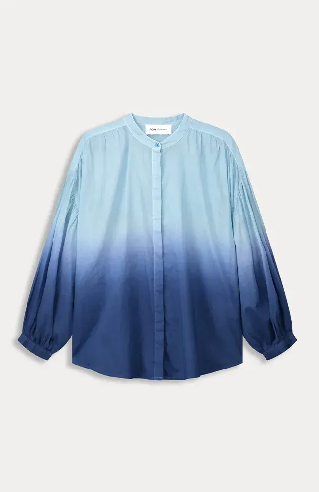 POM Amsterdam Blouse in Faded Ink Blue - Image 5
