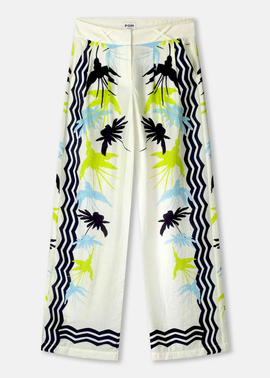 POM Wide Leg Pants Artisan Lime and White - Image 3