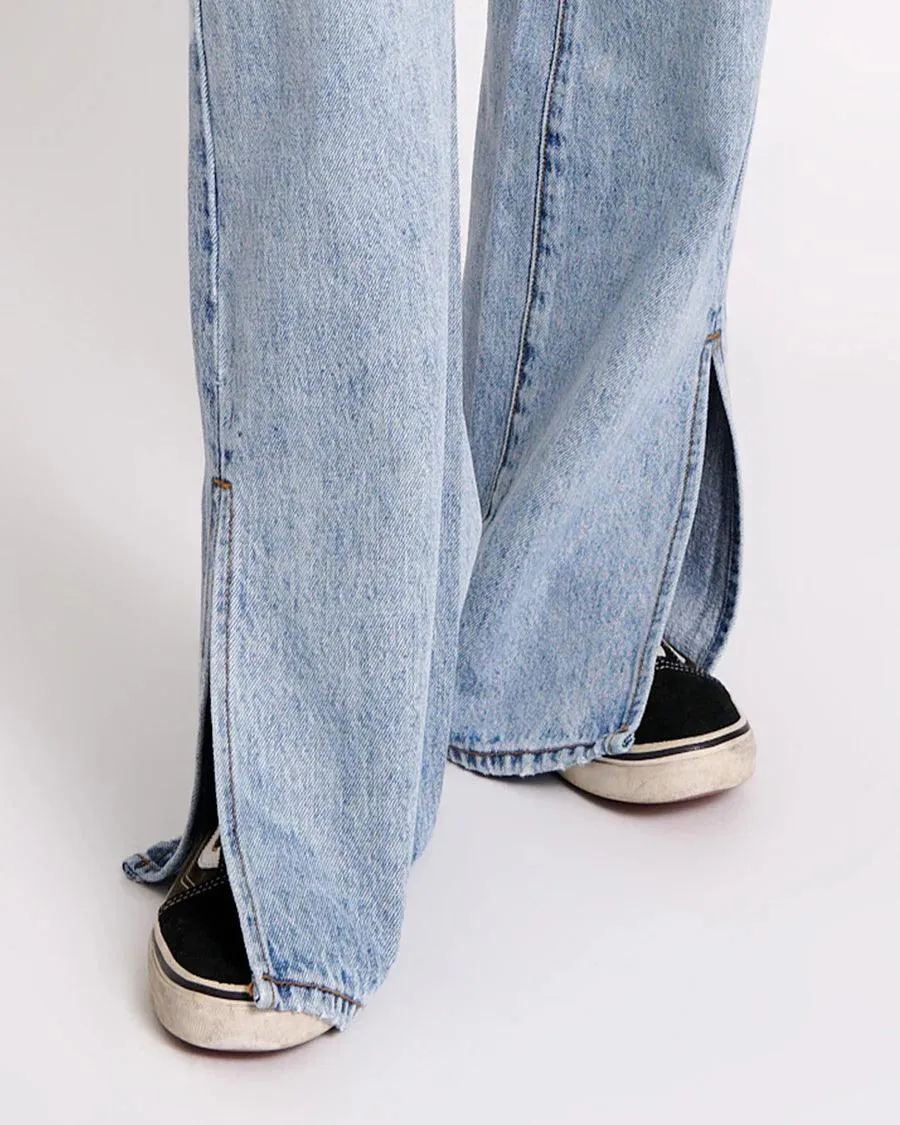 One Teaspoon Roadhouse Drawstring Wide Leg Jean in Salty Dog - Image 7