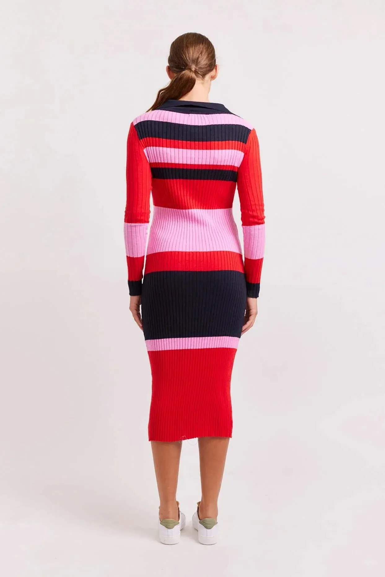 Alessandra Shelby Dress in Fire Red - Image 3