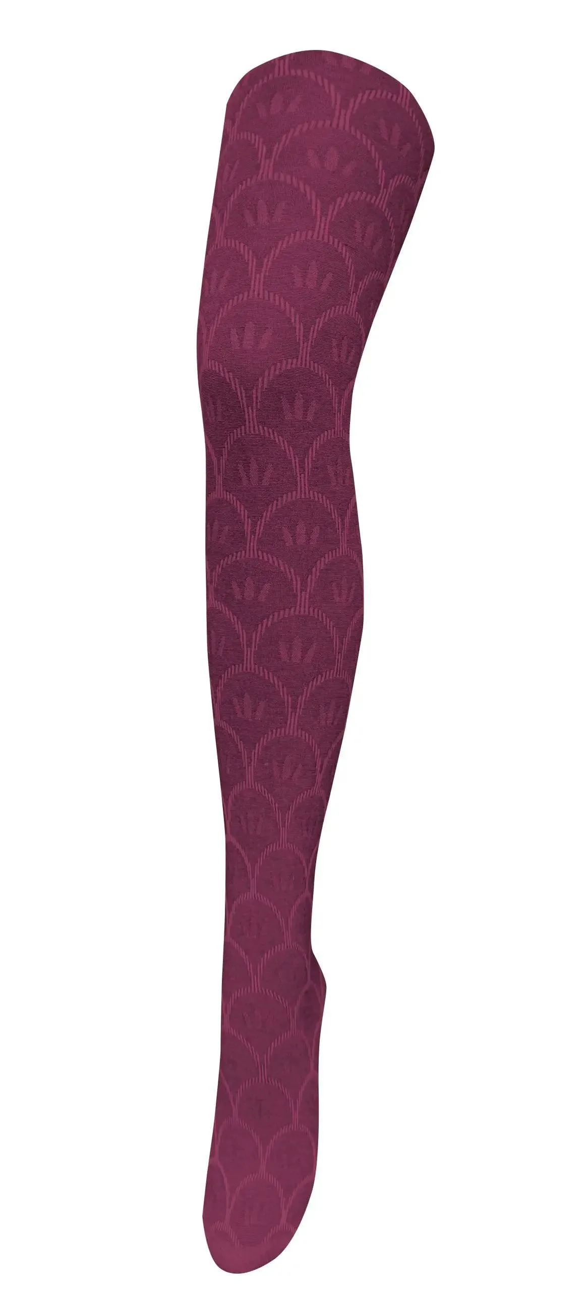 Tightology Sintra Cotton Tights in Wine - Image 3