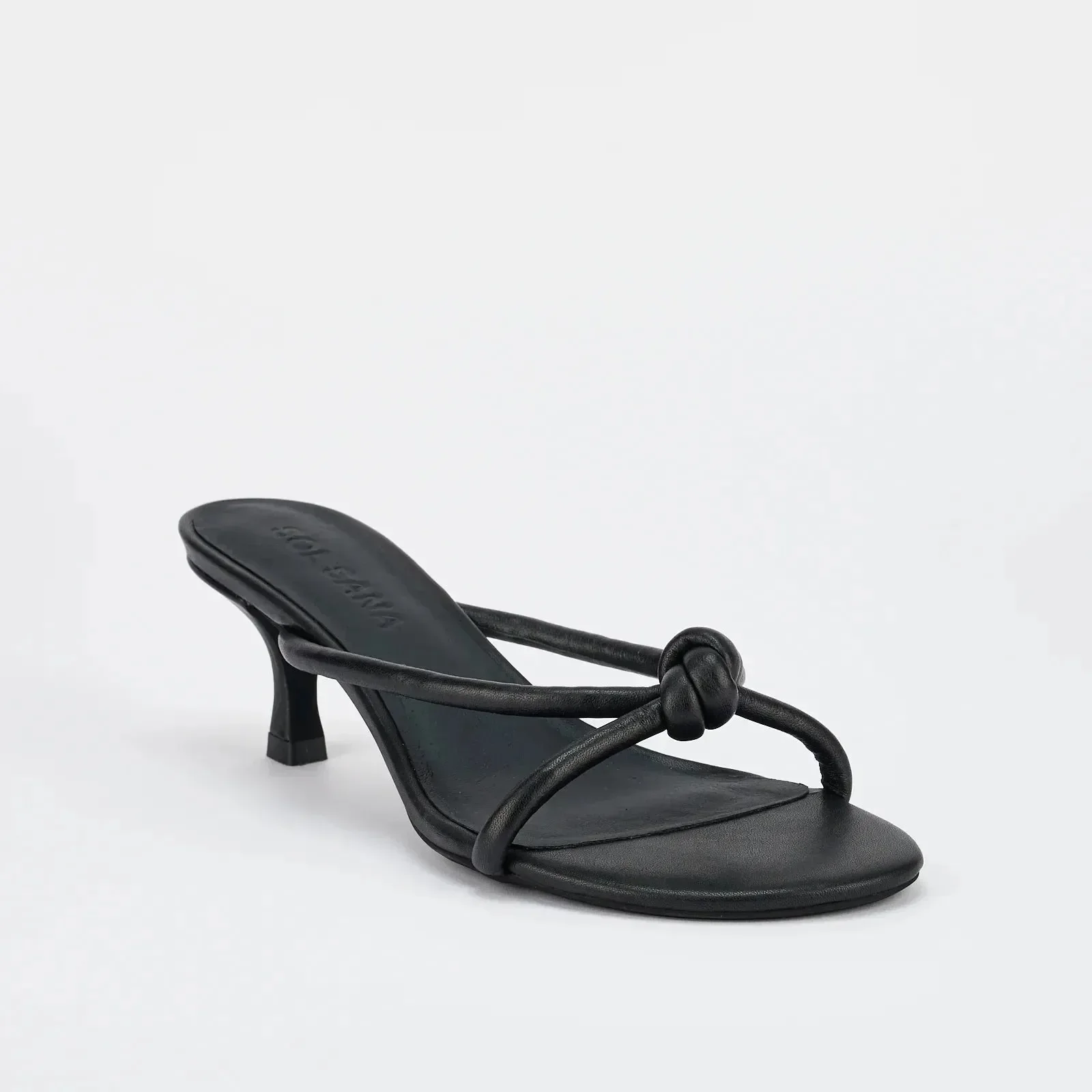 Sol Sana Antibes Mule in Black Leather - Image 2