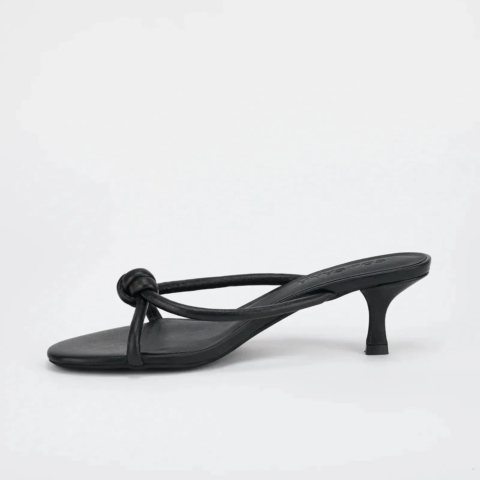 Sol Sana Antibes Mule in Black Leather - Image 3