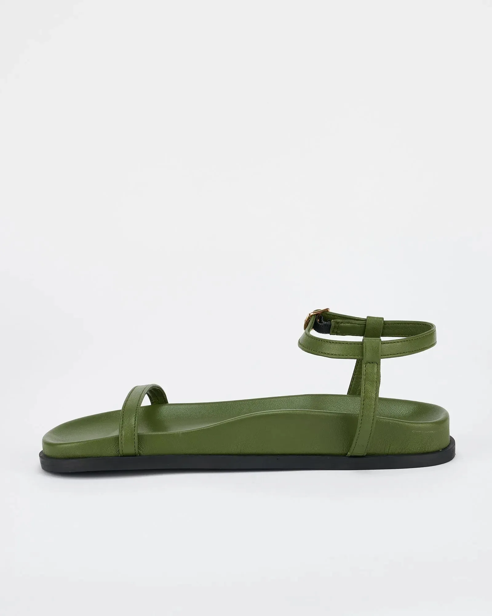 Sol Sana Formentera Footbed Sandal in Forest Green - Image 4