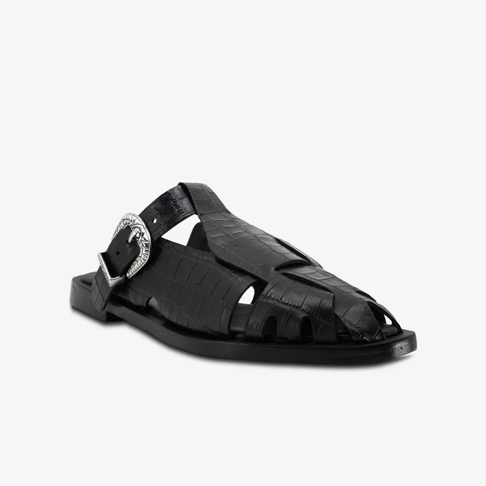 Sol Sana Ned Loafer in Black Croc - Image 5