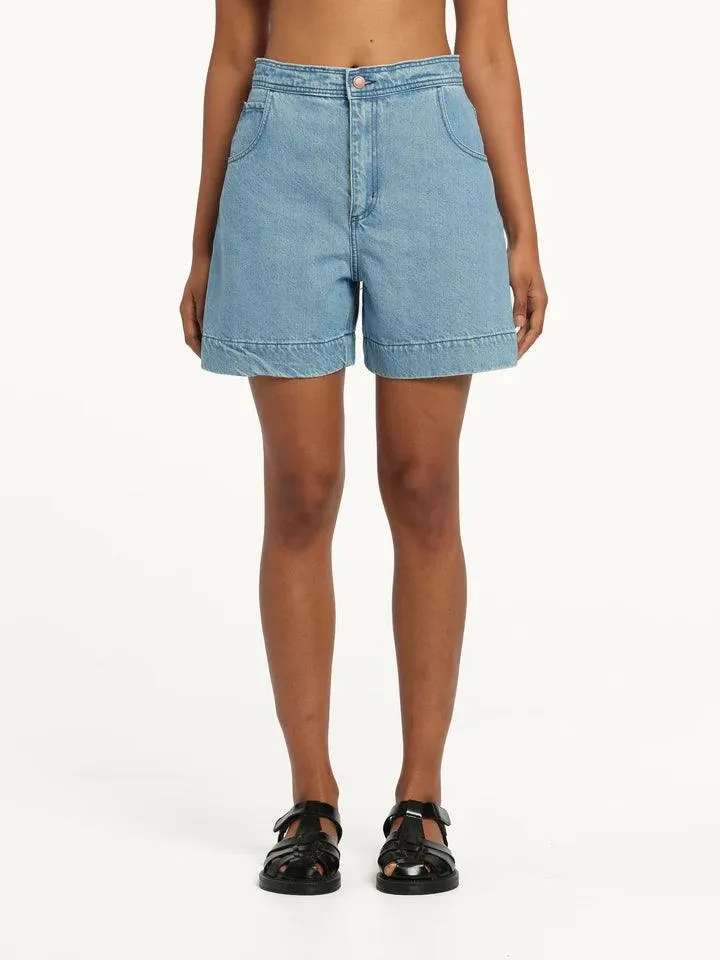 Nobody Denim Sophie Drawcord Short in Saunter - Image 3