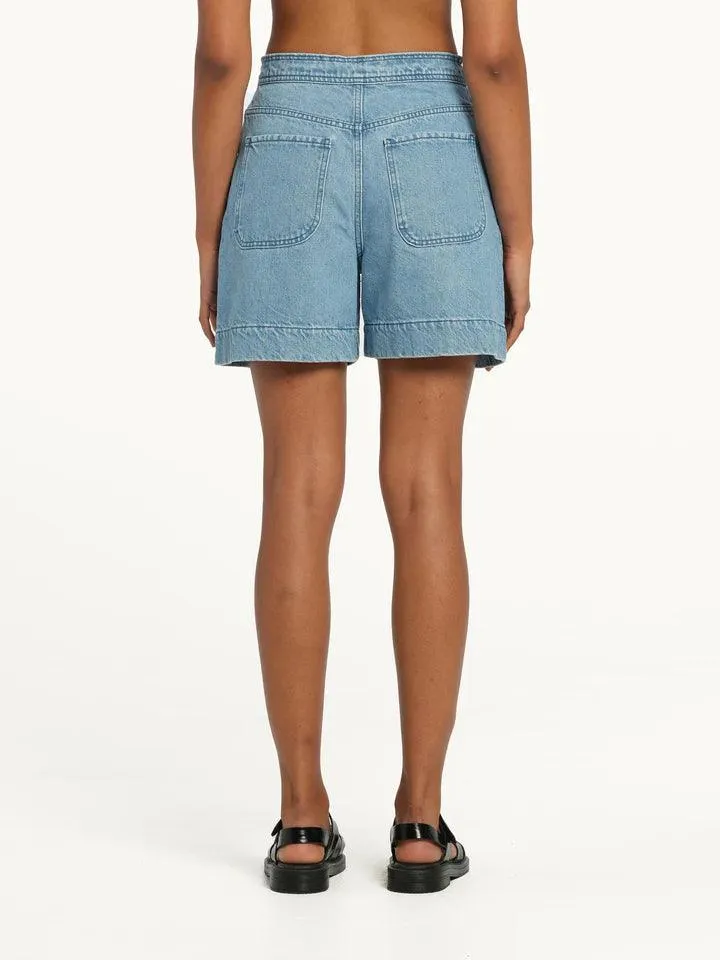 Nobody Denim Sophie Drawcord Short in Saunter - Image 5