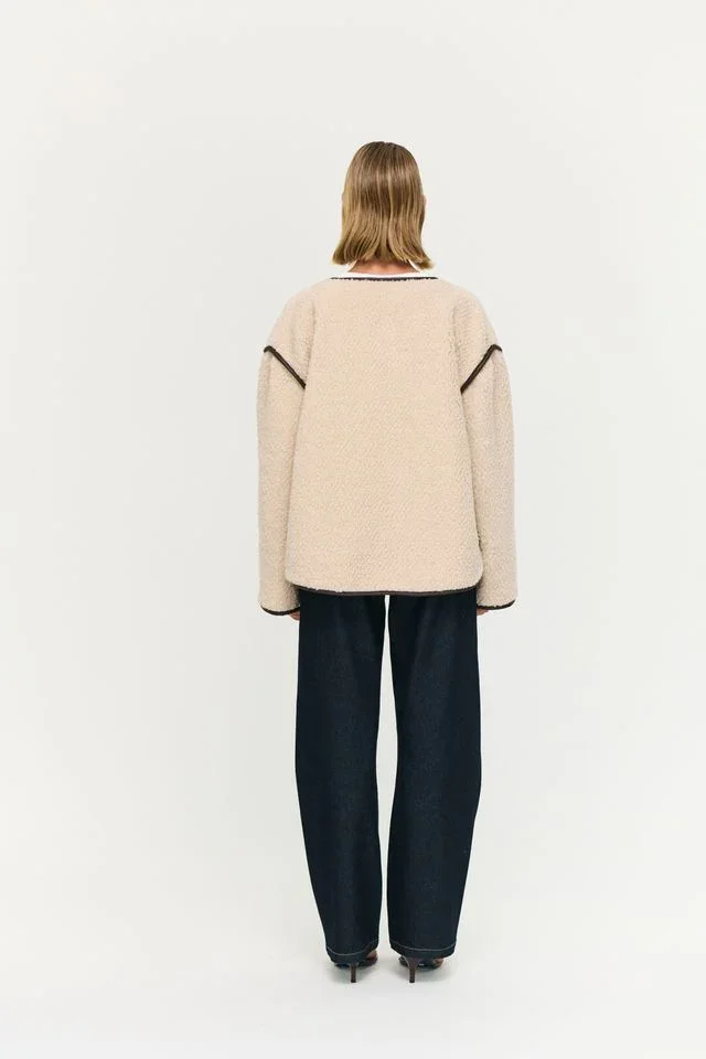 Staple the Label Pascal Teddy Duffle Coat Beige - Image 3