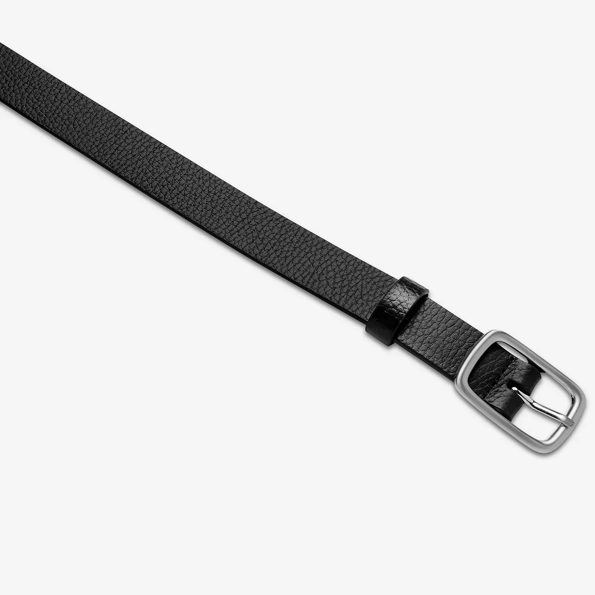 Status Anxiety Nobody’s Fault Leather Belt in Black / Silver - Image 3