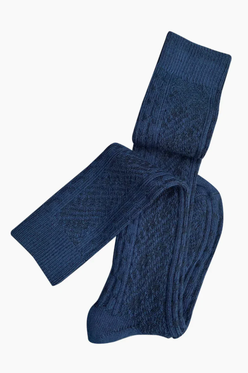 Tightology Vintage Merino Wool Socks in Blue