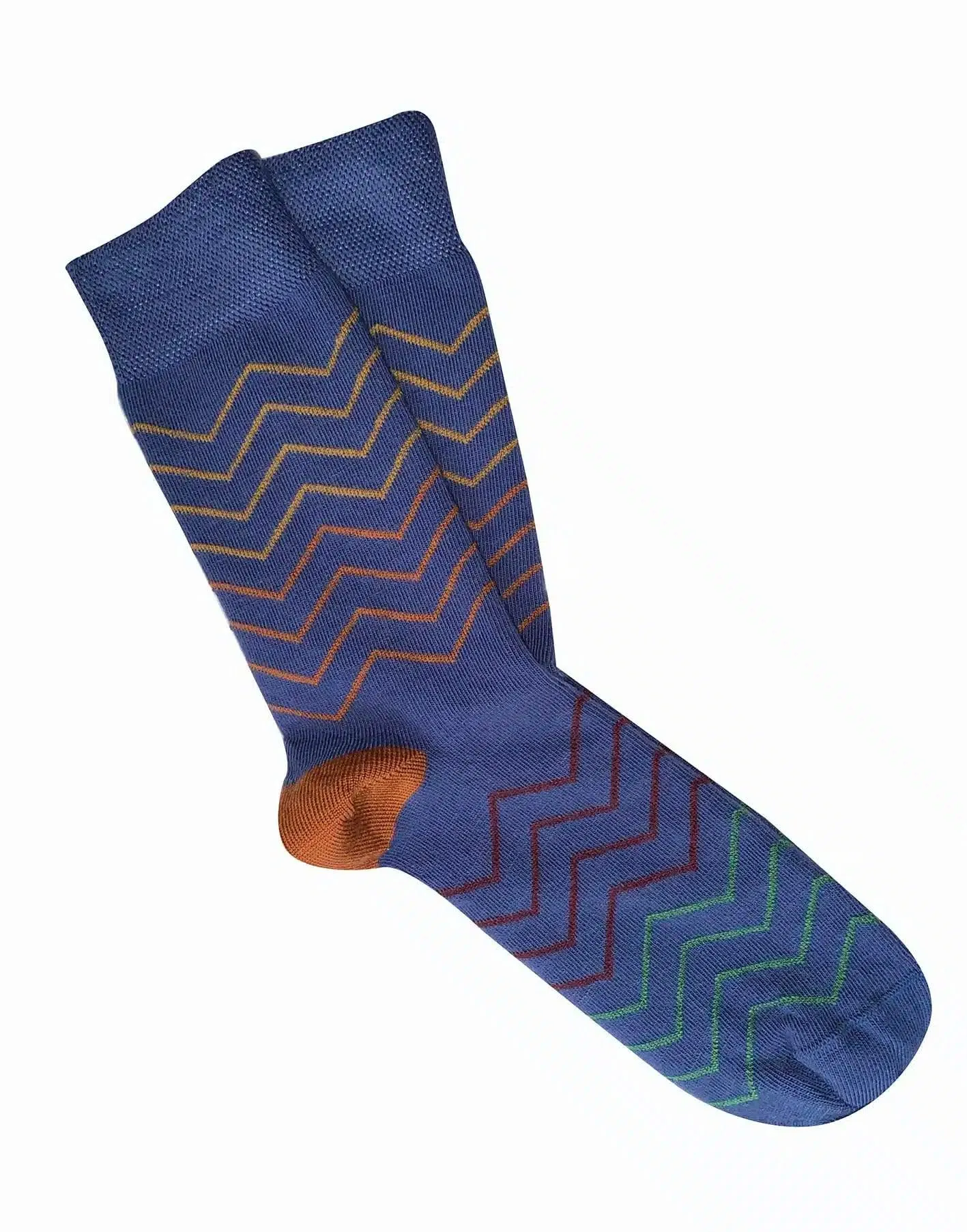 Tightology Waves Merino Socks in Blue - Image 2