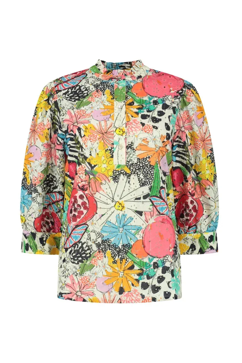 POM Amsterdam Mia Tropical Blouse in Bouquet - Image 3
