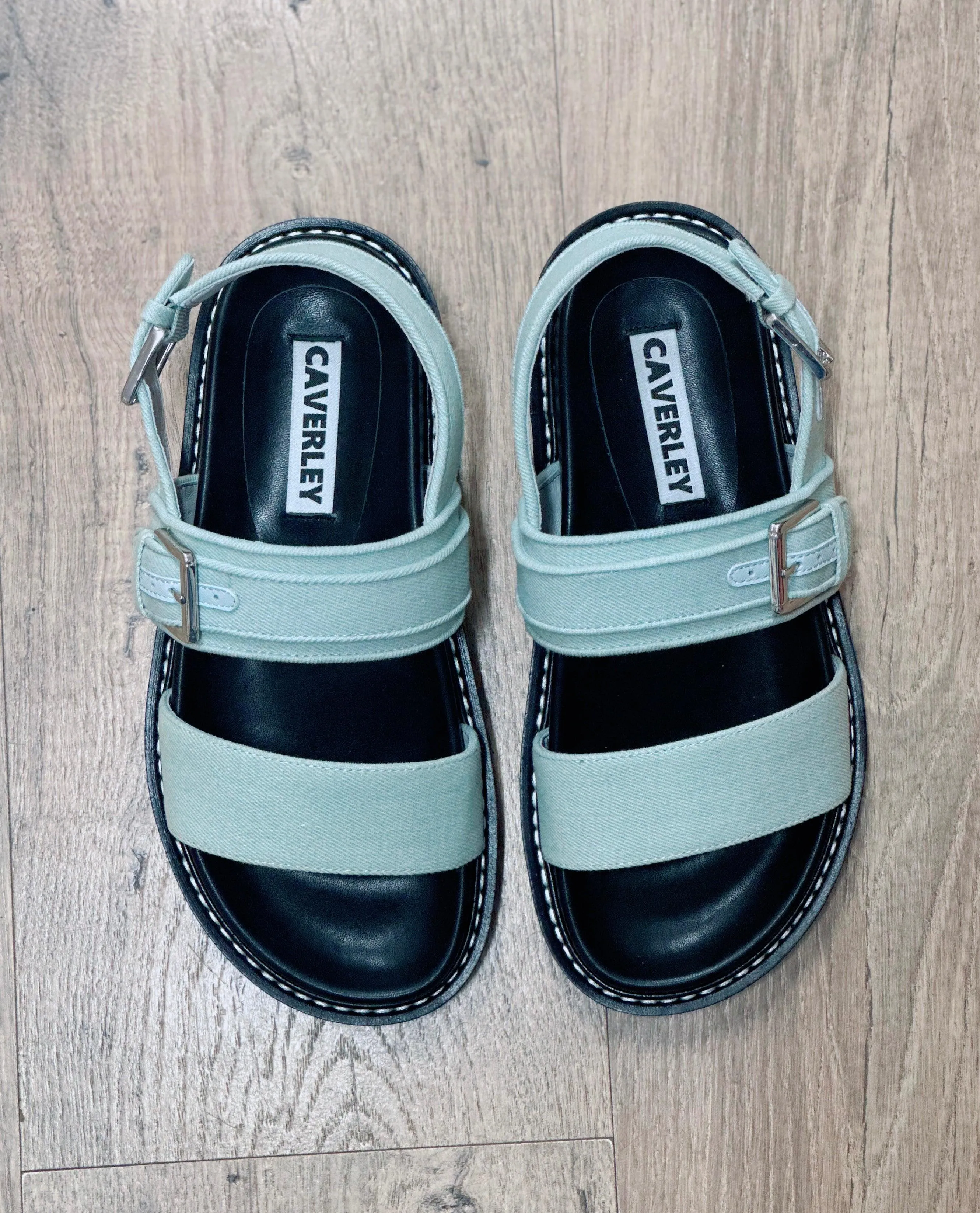 Caverley Xina Sandal in Light Denim - Image 4